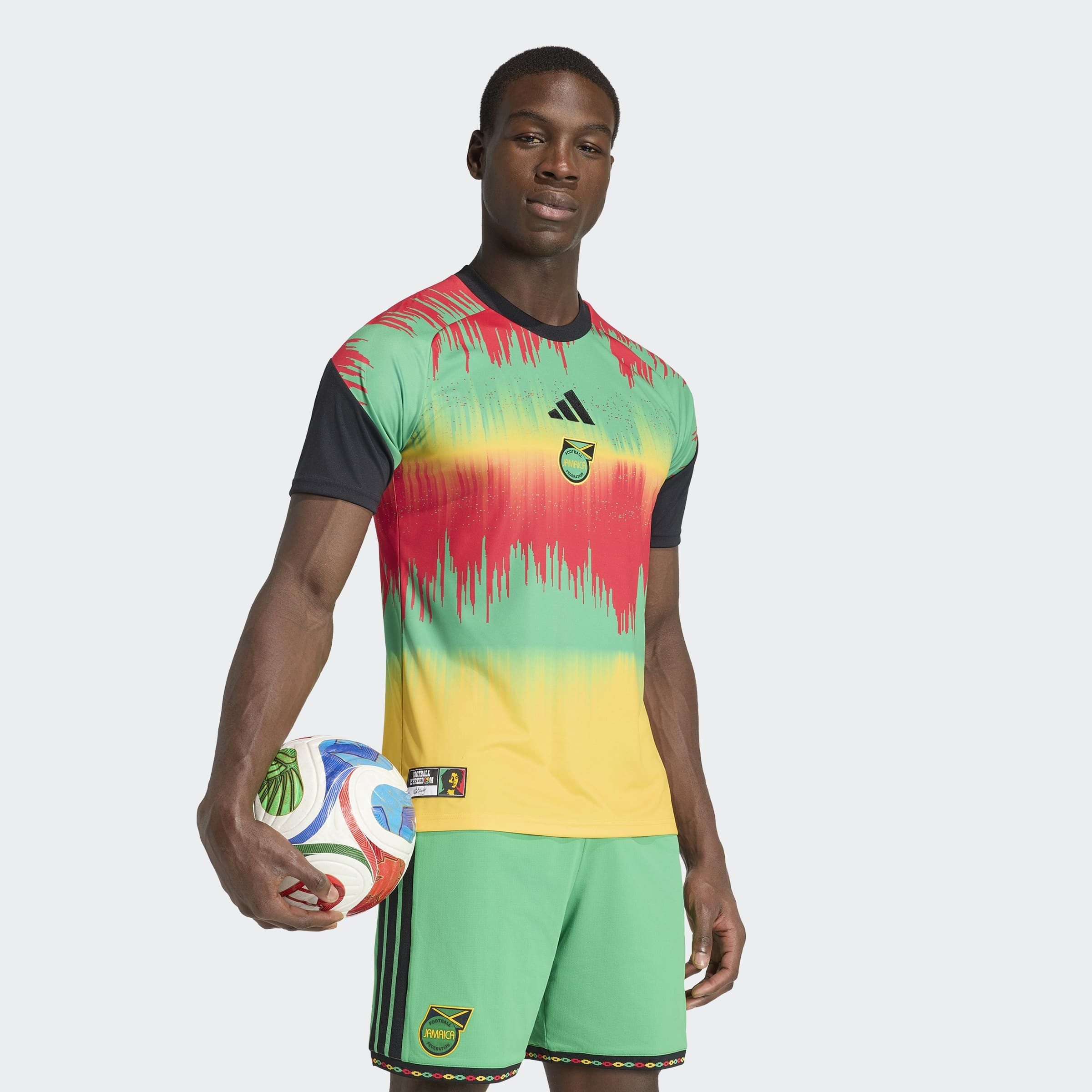 adidas Performance Fußballtrikot JAMAIK 26 X BOB MARLEY HOME AUFWÄRMTRIKOT günstig online kaufen