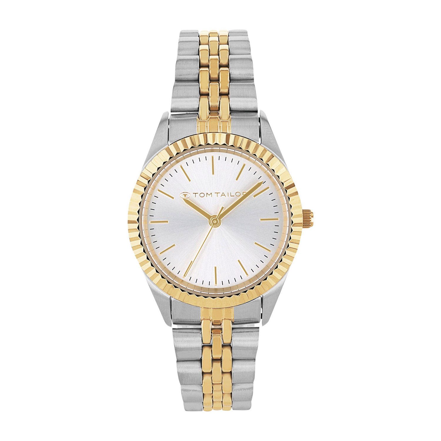 TOM TAILOR Quarzuhr 2100514, Armbanduhr, Damenuhr, Edelstahlarmband, analog