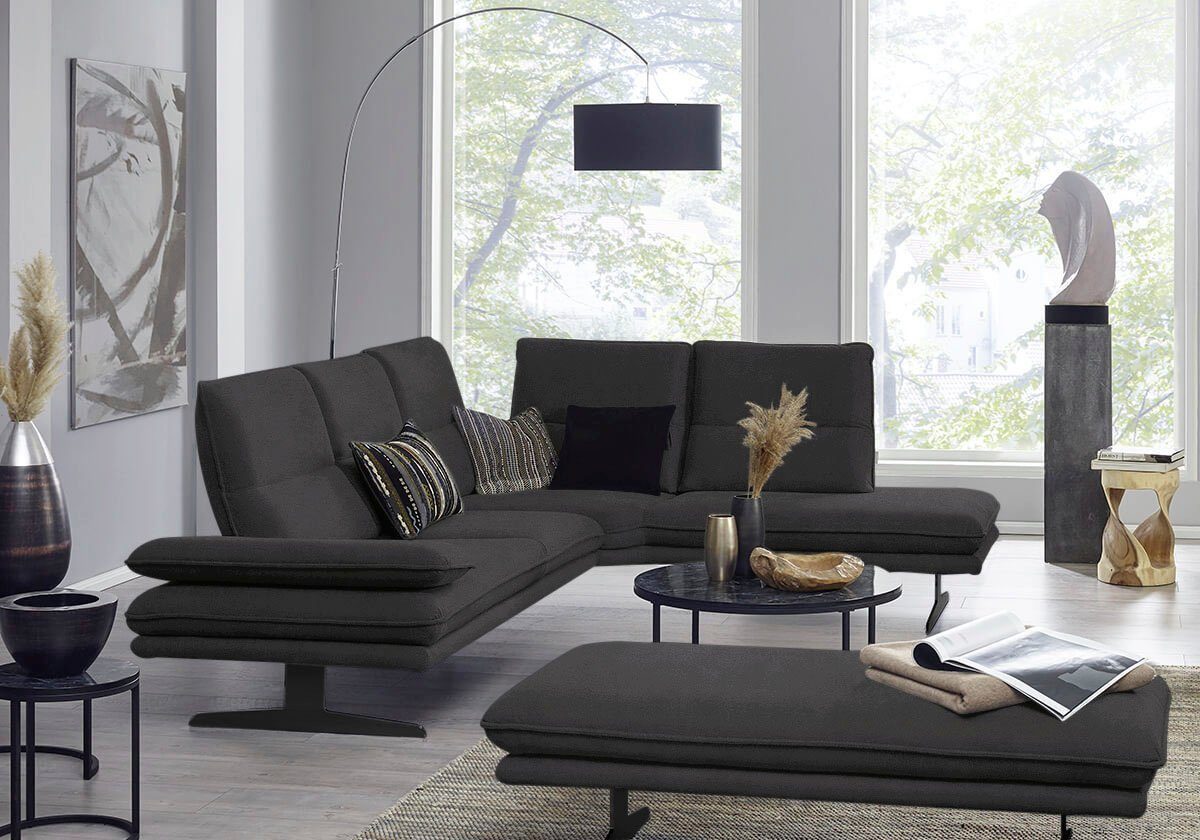 W.SCHILLIG Ecksofa broadway, Sitztiefenverstellung, Kopfteil- & Seitenteilverstellung, Breite 284cm