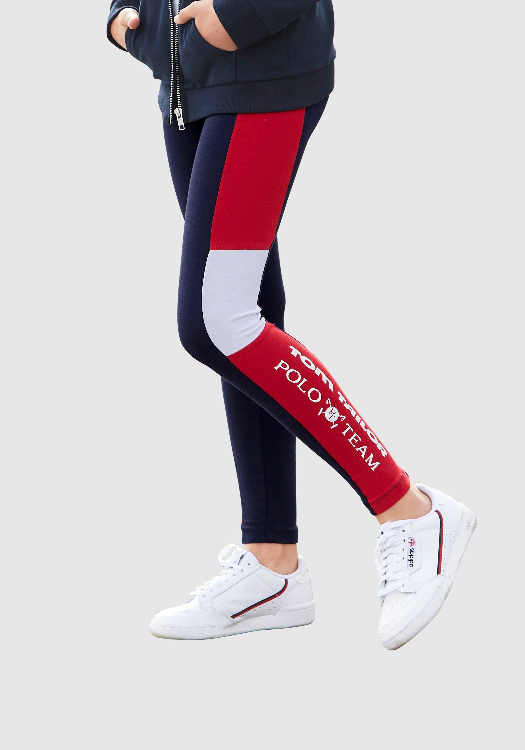 TOM TAILOR Polo Team Leggings mit modischen Einsätzen | Stretchhosen