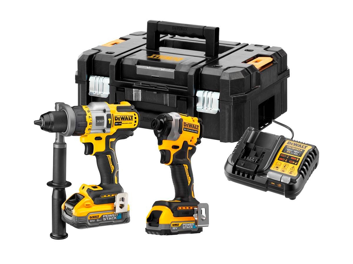 DeWalt (2-tlg) Akku-Set (18 V), Inkl. 1x 18 V/5 Ah Akku & 1x 18 V/1,7 Ah Akku mit Ladegerät in Koffer