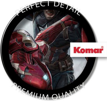 Komar Leinwandbild Keilrahmenbild - Captain America vs. Iron Man - Größe 30 x 30 cm, Disney (1 St)
