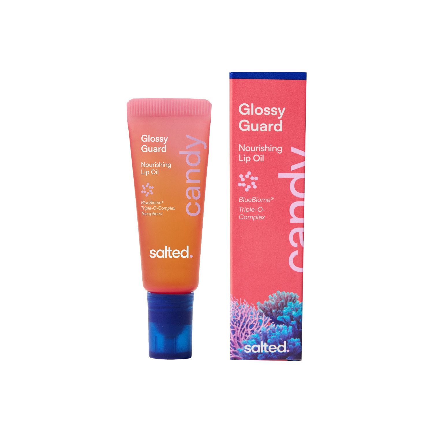salted. Lippenbalsam Nährendes Lippenöl Glossy Guard, Nährendes Lippenöl mit Triple-O-Complex und BlueBiome