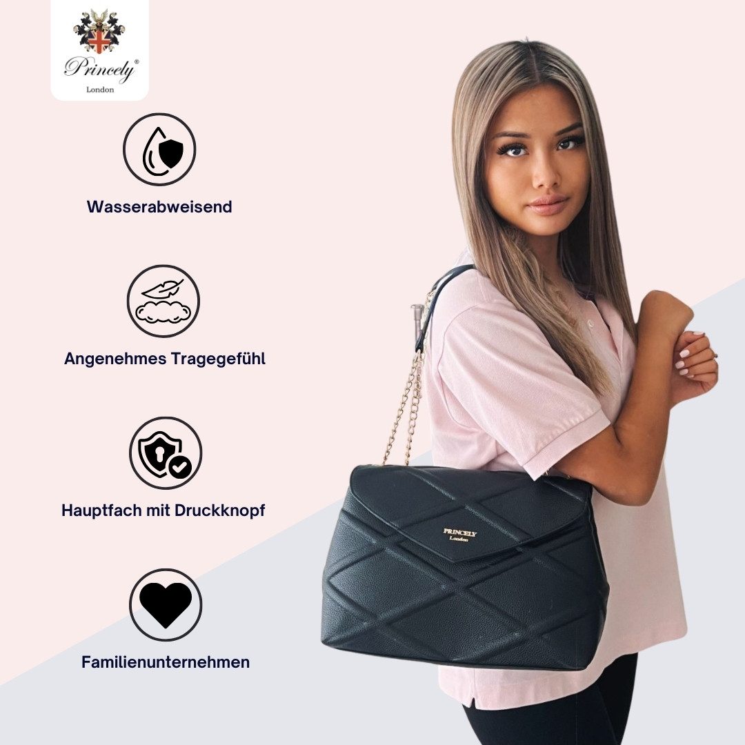 Princely London Handtasche Chaunhi - Tragbar als Crossbody Bag