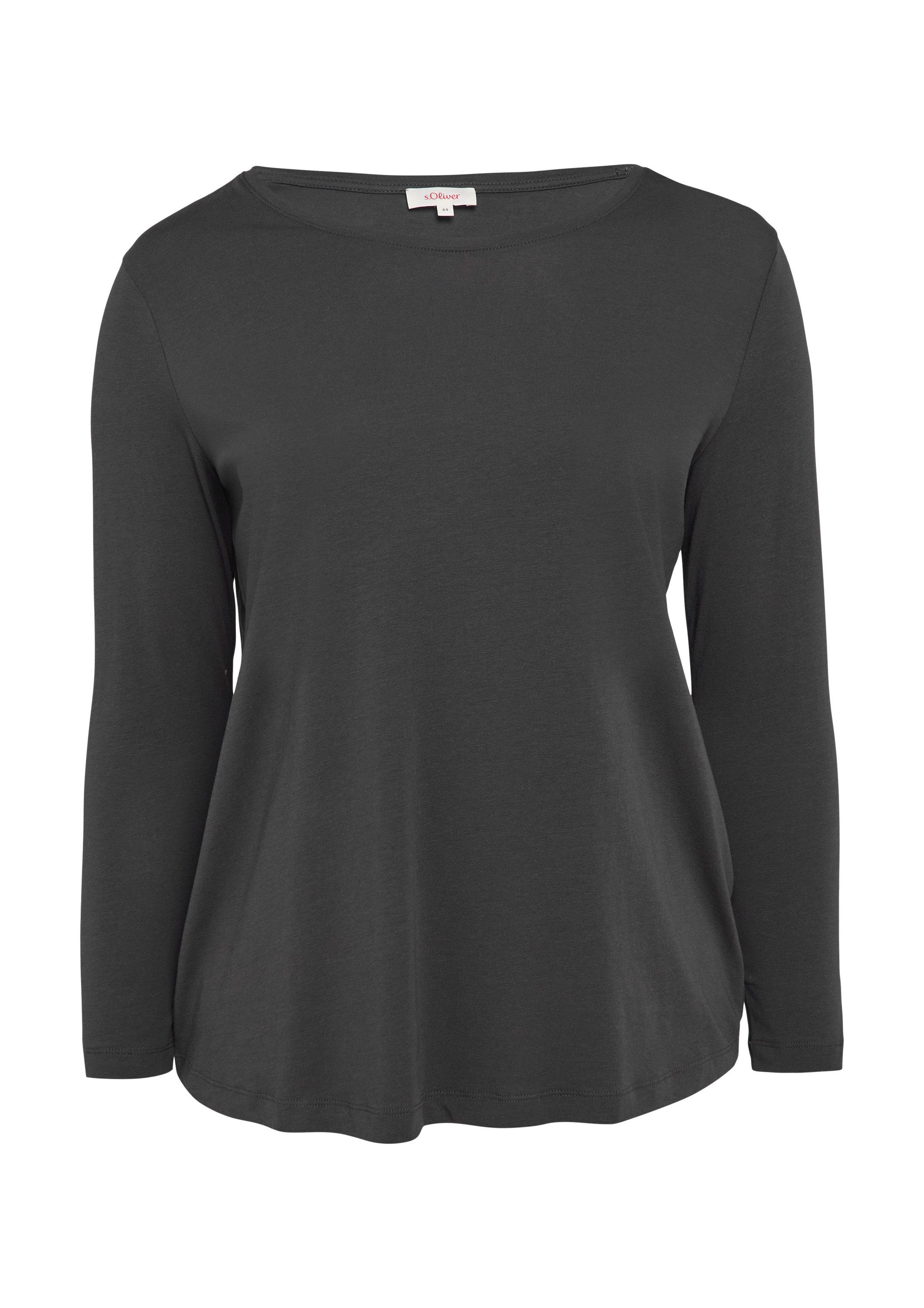 s.Oliver Langarmshirt T-Shirt Longsleeve aus Baumwollmix günstig online kaufen