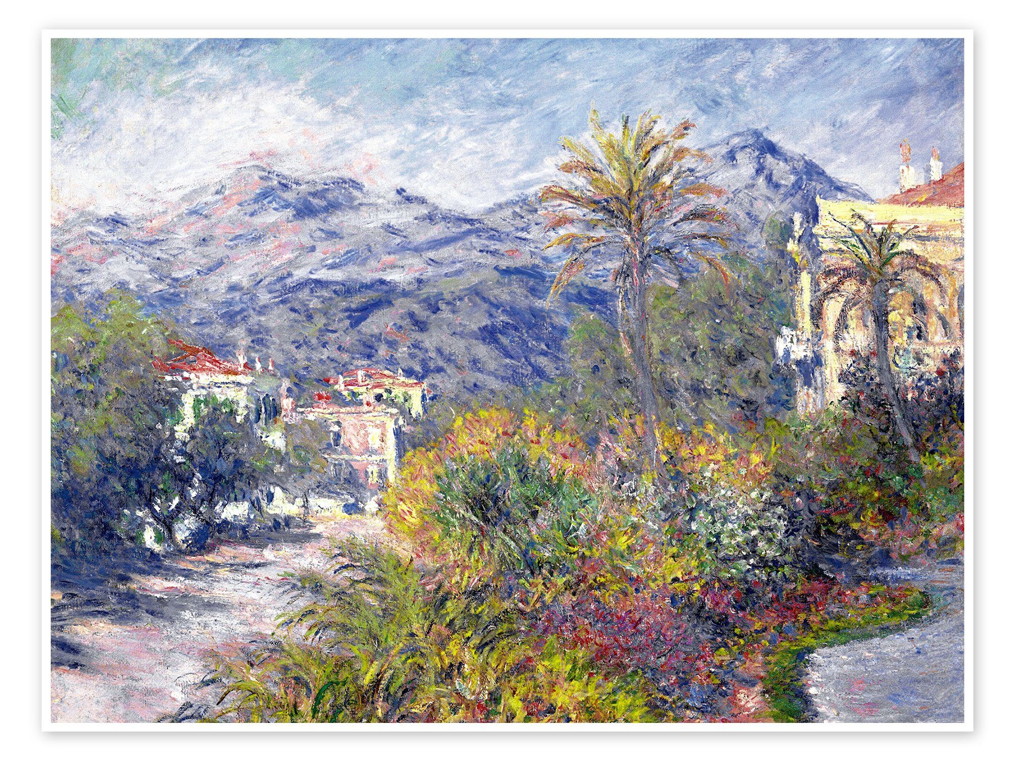 Posterlounge Poster Claude Monet, Villas at Bordighera, Wohnzimmer Malerei