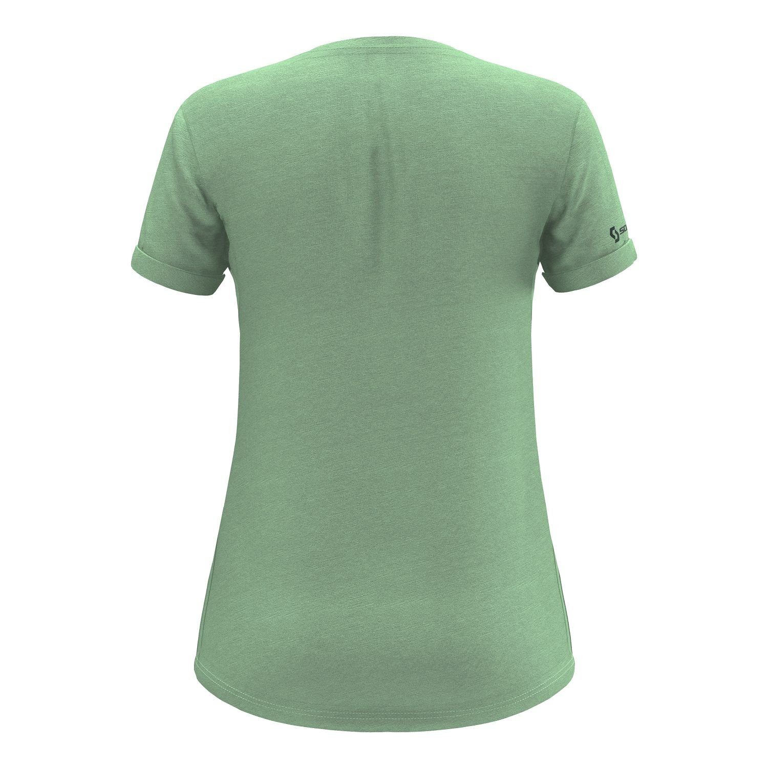Casual Scott s/sl (1-tlg) Kurzarmshirt slub grün T-Shirt 10 Damen Scott