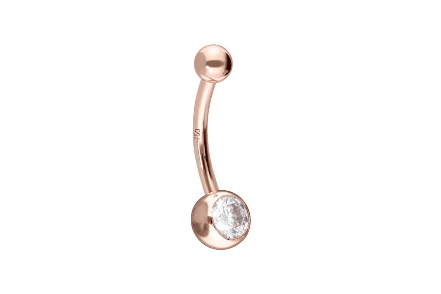 Roségoldfarben-18 Karat