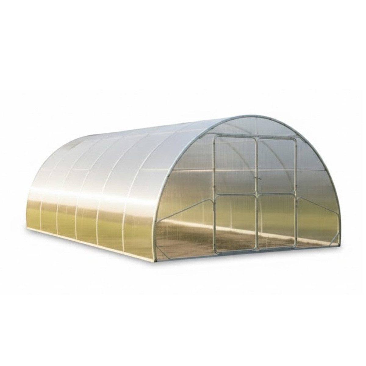 Schober Gewächshaus GAUDI Stahl-Gewächshaus, B 4,0 x H 2,3 m, in 4–12 m Länge erhältlich, BxTxH: 800 x 400 x 230 cm