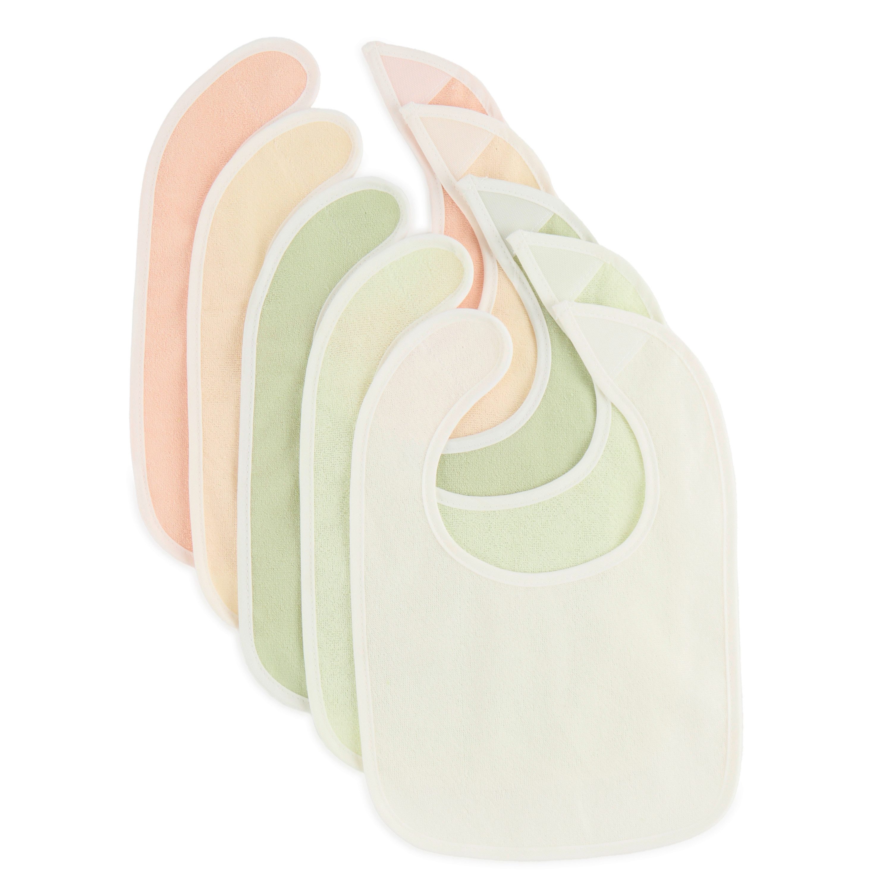 BIECO Lätzchen 5er Pack Baby Lätzchen mit Klettverschluss