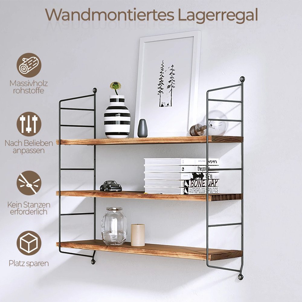 Rhein Beleuchtung Wandregal Wandregal aus Massivholz günstig online kaufen