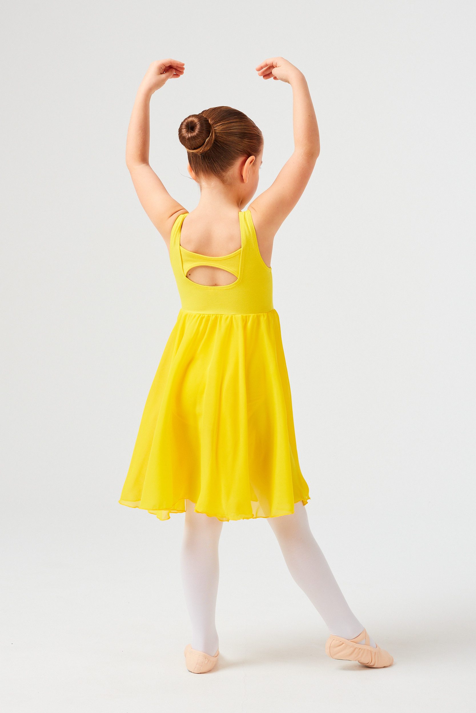 tanzmuster Chiffonkleid Ballettkleid Helena mit Glitzerstein Ballett Trikot mit angenähtem Chiffonrock