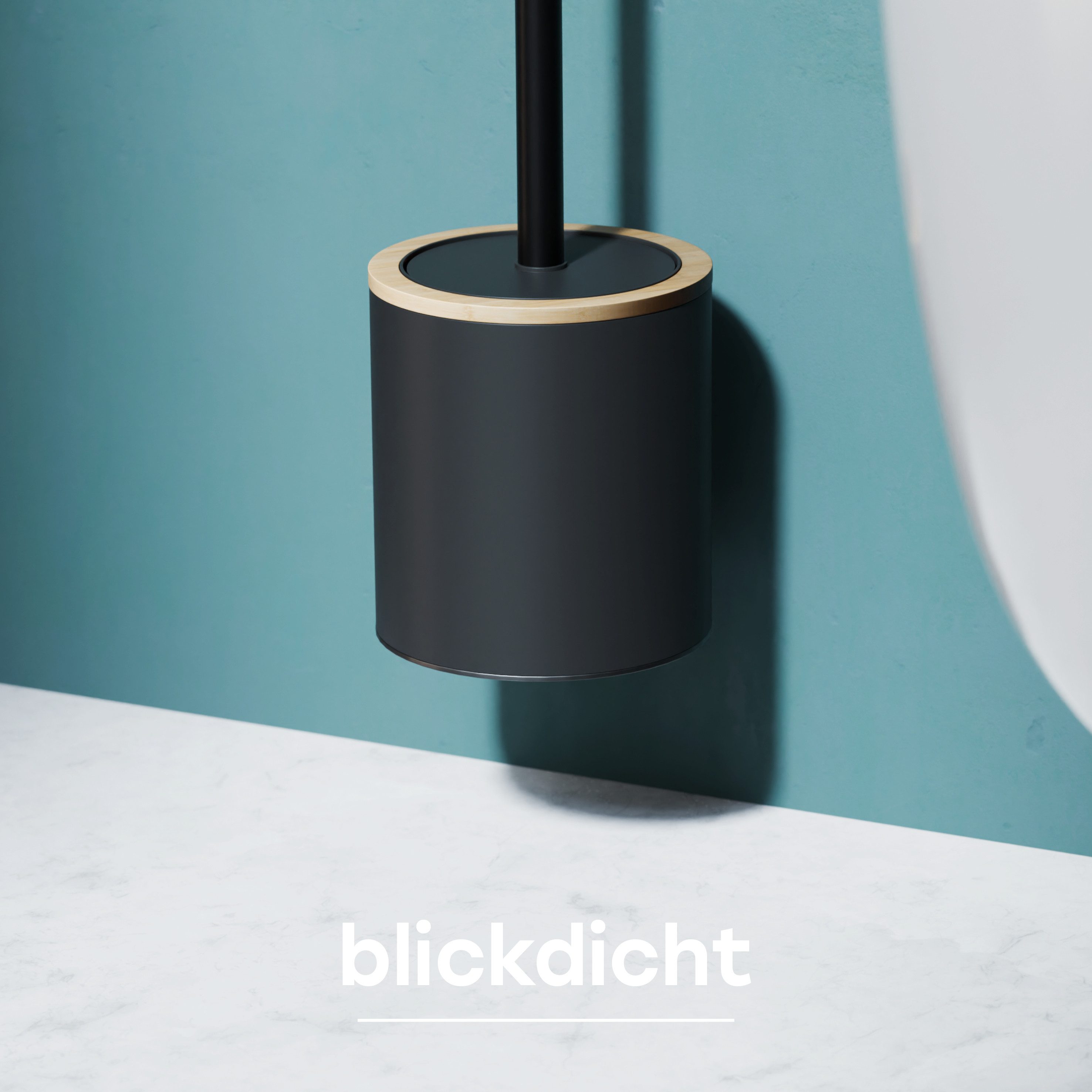 SAVEGA WC-Reinigungsbürste SAVEGA – Klobürste Silikon mit Bambus - Wandmontage, Fliesen, (Packung, 2-tlg), platzsparende Wandmontage, antibakterielle Eigenschaf – Bild 5 von 5