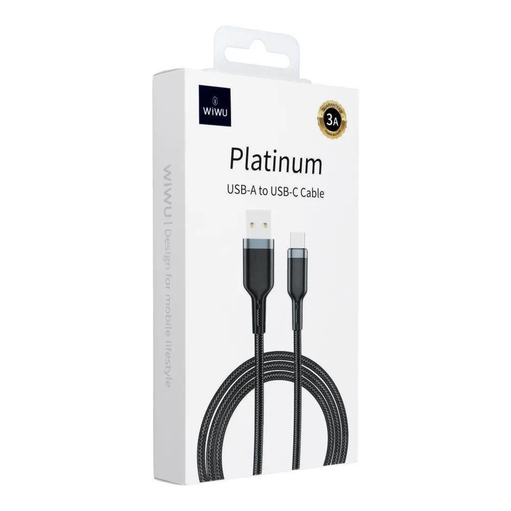 Wiwu Platinum Series Datenkabel Wi-C019 USB A auf USB C 3A 1,2m USB-Kabel