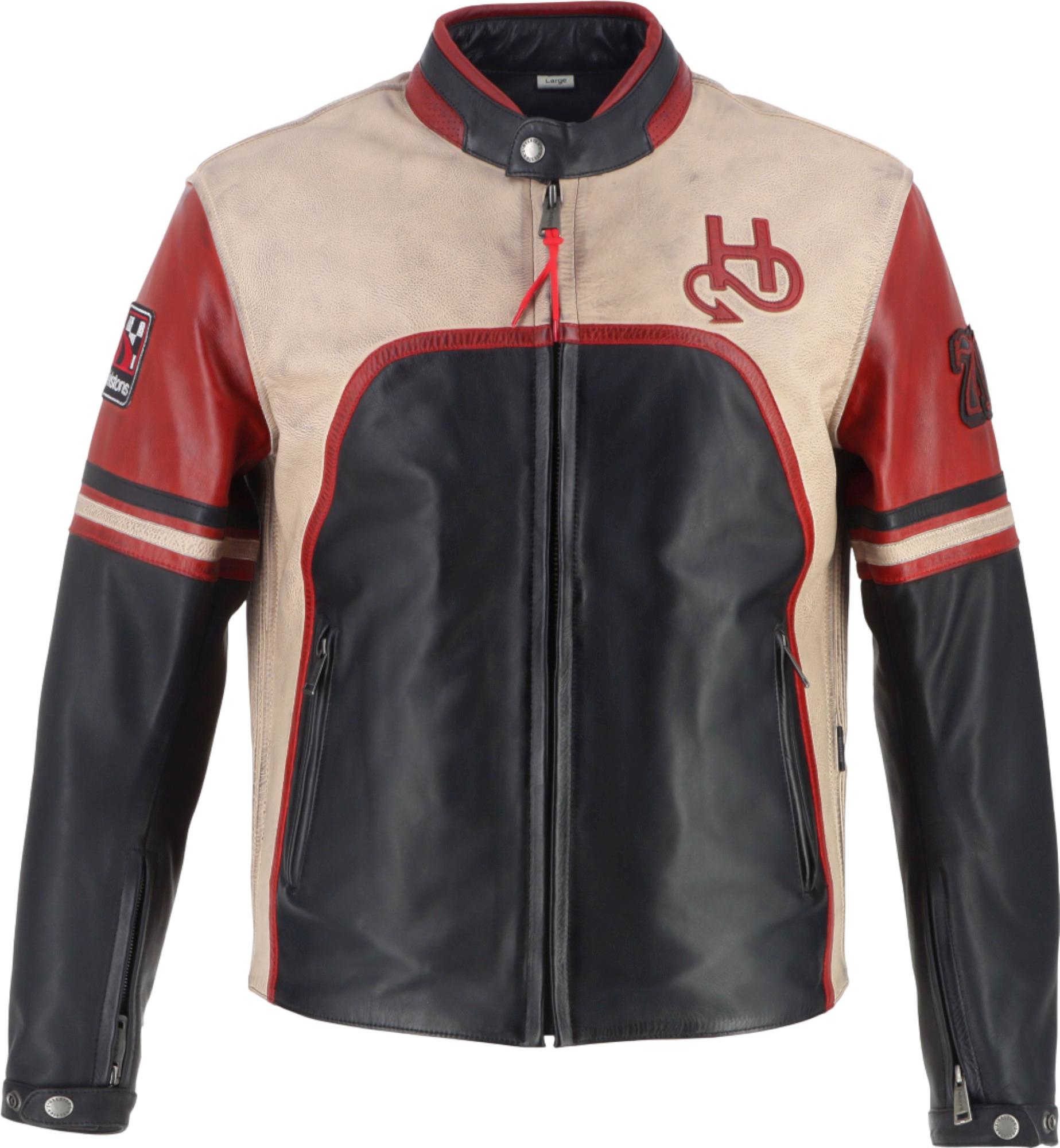 Helstons Motorradjacke Indianapolis Motorrad Lederjacke Rückenprotektor enthalten,Ellenbogenprotektoren enthalten,Schulte
