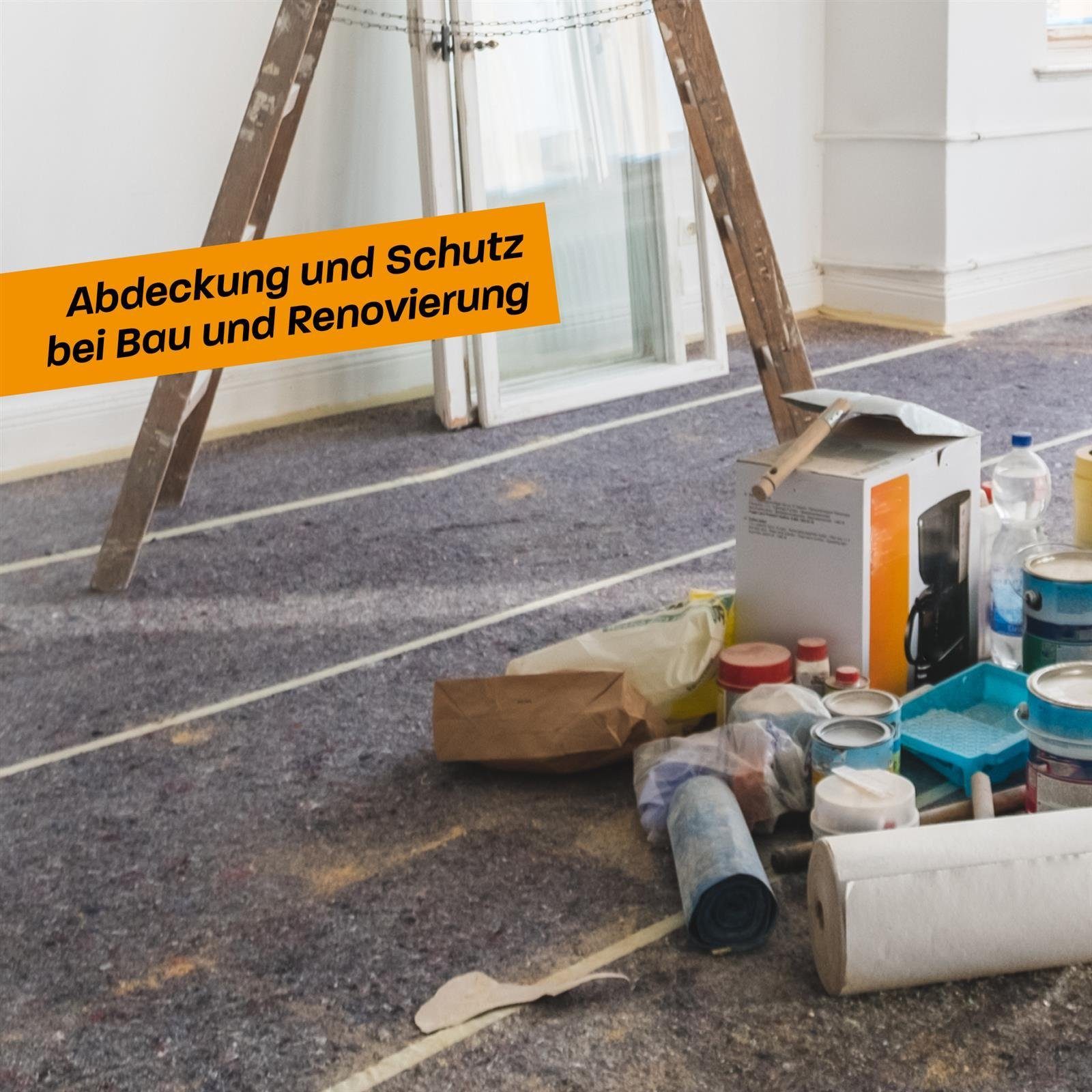 Hinrichs Malervlies Malervlies 5m und für Bodenschutz Umzug rutschfest Vlies Malerarbeiten - Abdeckvlies 180g/m², Renovierung