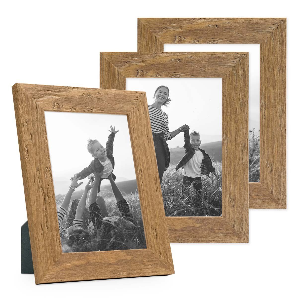 PHOTOLINI Bilderrahmen 3er Set Strandhaus Rustikal günstig online kaufen