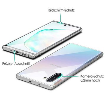 CoolGadget Handyhülle Transparent Ultra Slim Case für Samsung Galaxy Note 10 6,3 Zoll, Silikon Hülle Dünne Schutzhülle für Samsung Note 10 Hülle