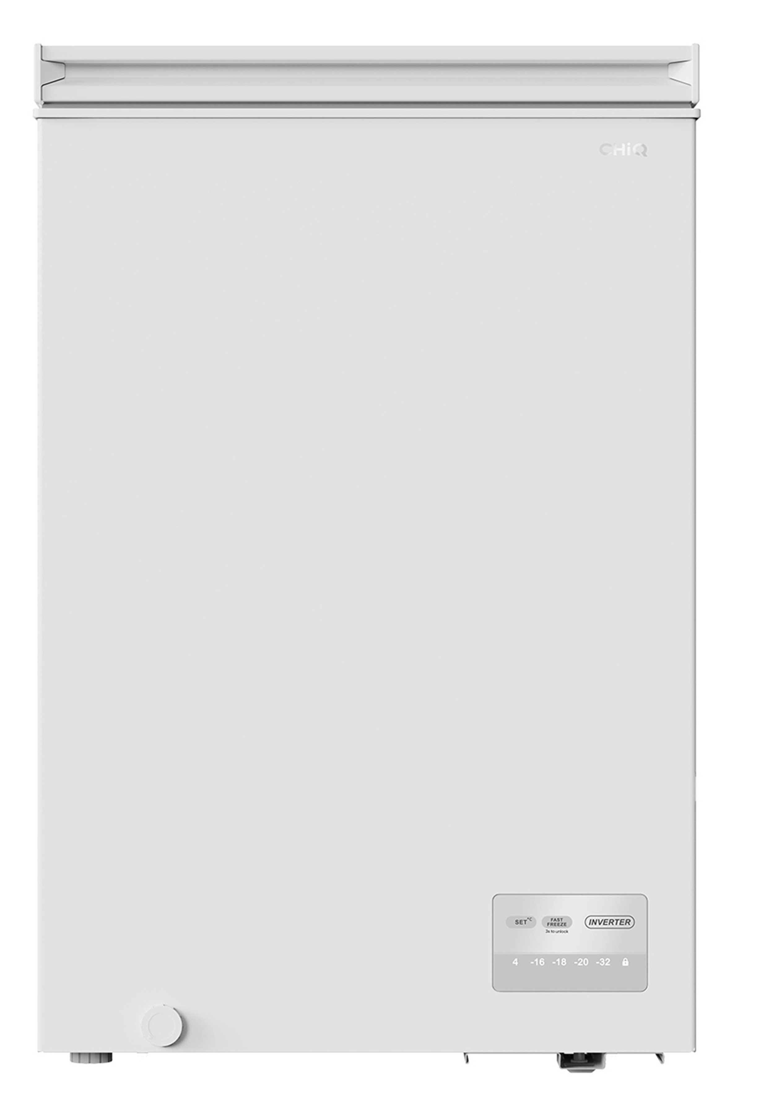 CHiQ Gefriertruhe CCF102DWE, 54.5 cm breit, 101 l, 4-Sterne-Gefrierleistung, 3 Temperaturregelungsmodi, geräuscharm