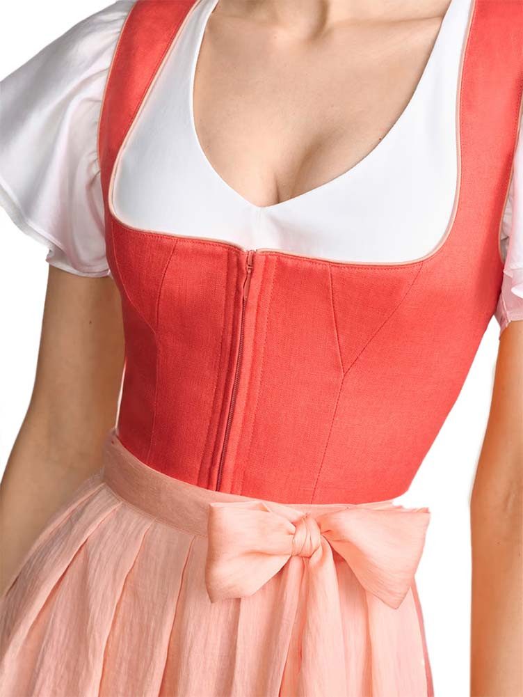 KRÜGER COLLECTION Dirndl Dirndl Sylphira 70cm Länge orange – Bild 4 von 5