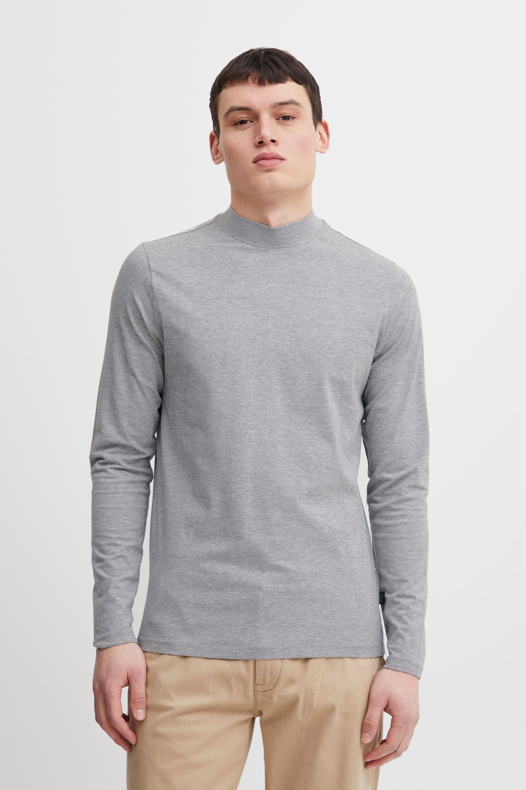 Casual Friday Langarmshirt Theo LS turtle neck 20503730 Light grey melange (50813)