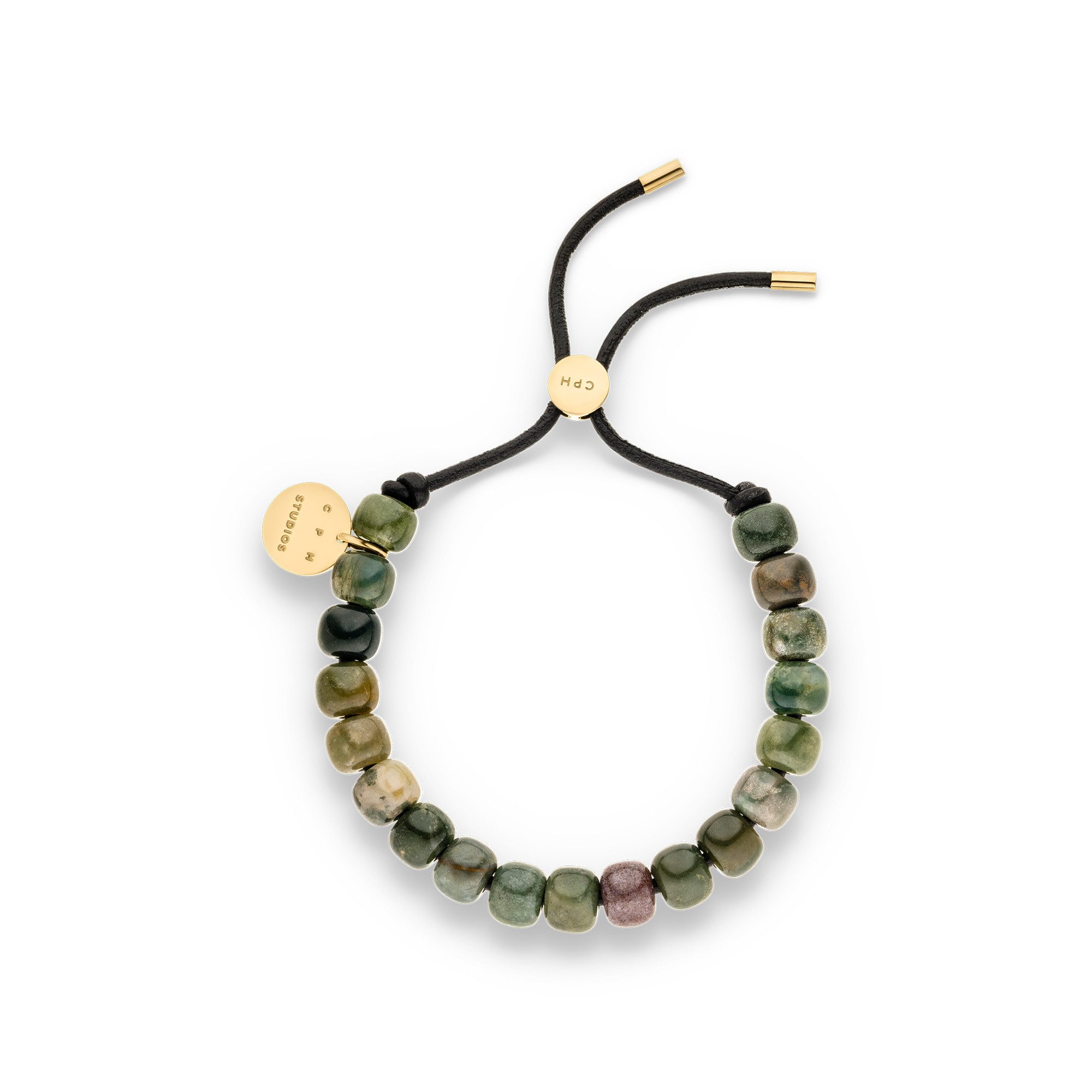Copenhagen Studios Armband Schmuck Geschenk Edelstahl Beads, mit Tigerauge oder Agate