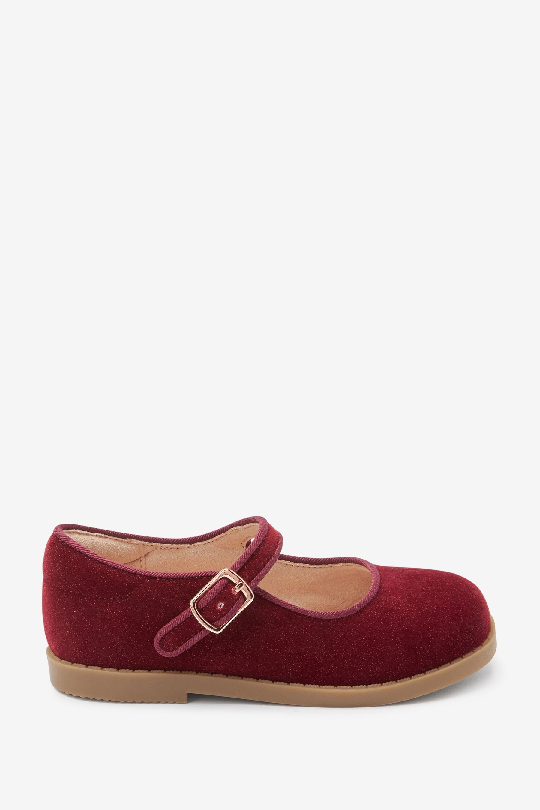 Next Velvet Mary-Jane-Schuhe Red T-Strap-Sandale (1-tlg)