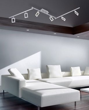Paul Neuhaus Deckenleuchte INIGO, Dimmfunktion, LED fest integriert, Warmweiß, festverbaute Leuchtmitteln, warmweiß, schwenkbare Spotköpfe / Arme