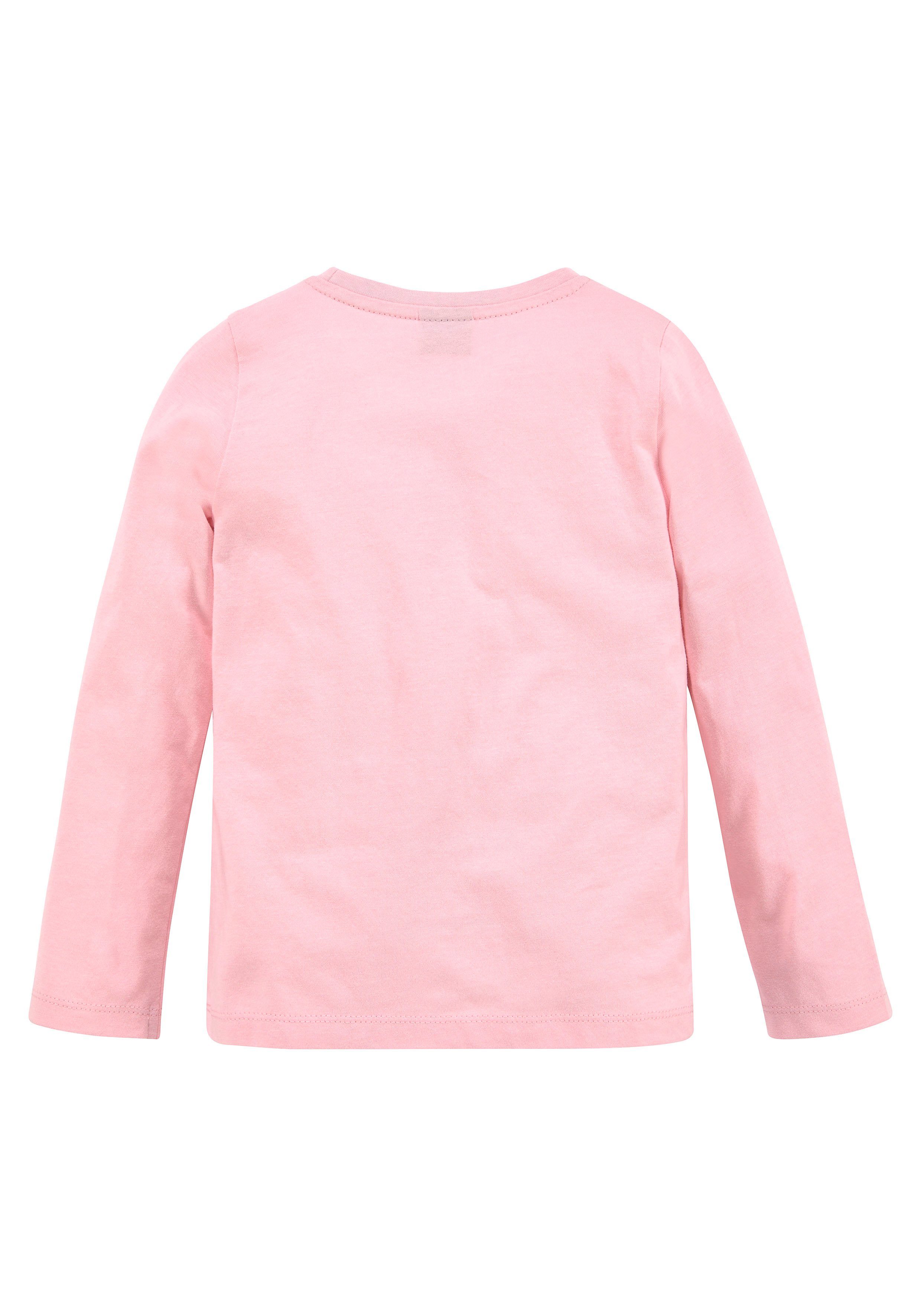 KIDSWORLD Langarmshirt Wende-Pailletten mit Regenbogen