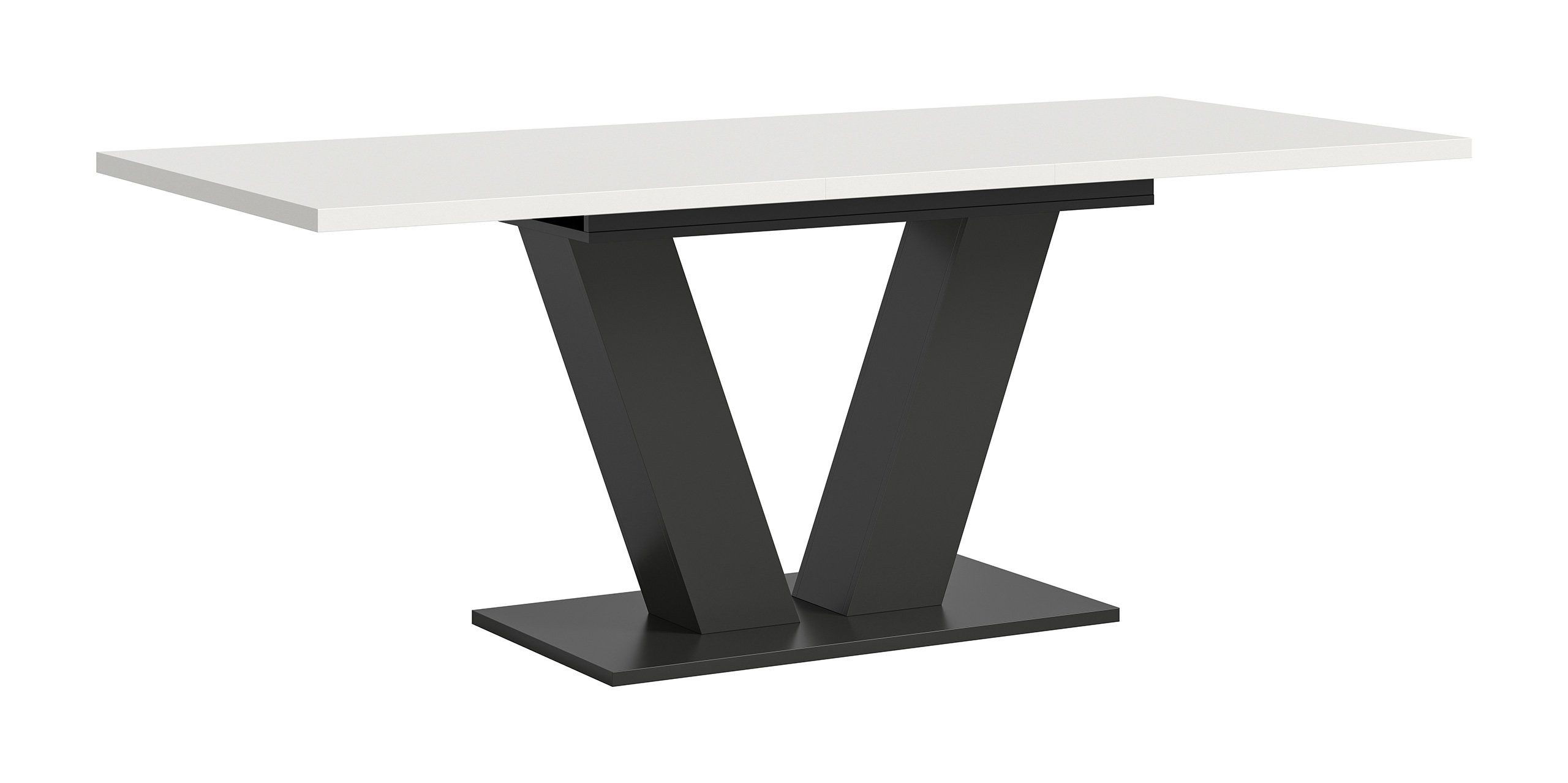 Newroom Esstisch Grau 76 cm, Esstisch Weiß Grau Esszimmertisch Tisch Modern Zeitlos Küche Essz...