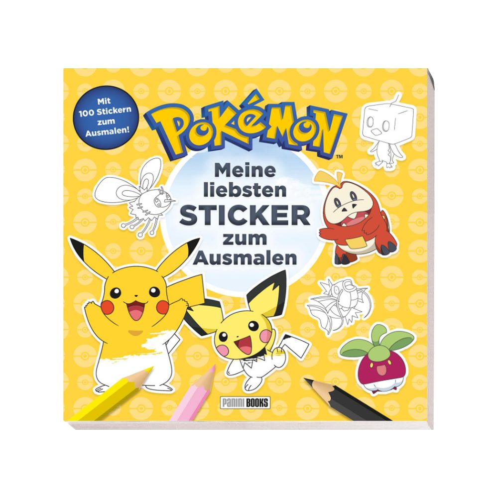 PANINI VERLAG Stickerbuch Pokémon Meine liebsten Sticker zum Ausmalen Activitybuch