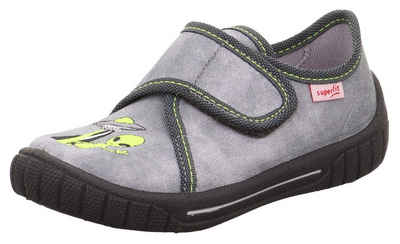 Superfit BILL WMS: Mittel Hausschuh Klettschuh, Kindergarten Schuh mit coolem Motiv