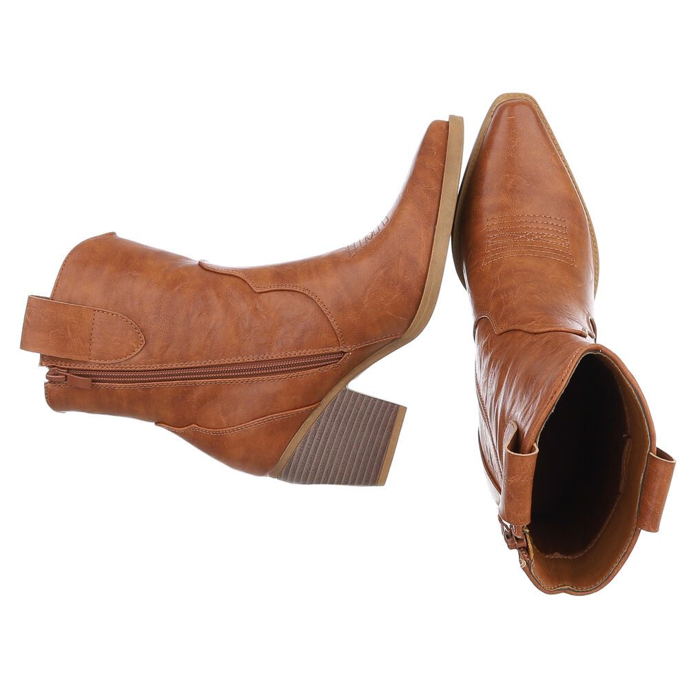 Ital-Design Elegante Westernboots für Damen mit Stickerei und Komfort Weste günstig online kaufen