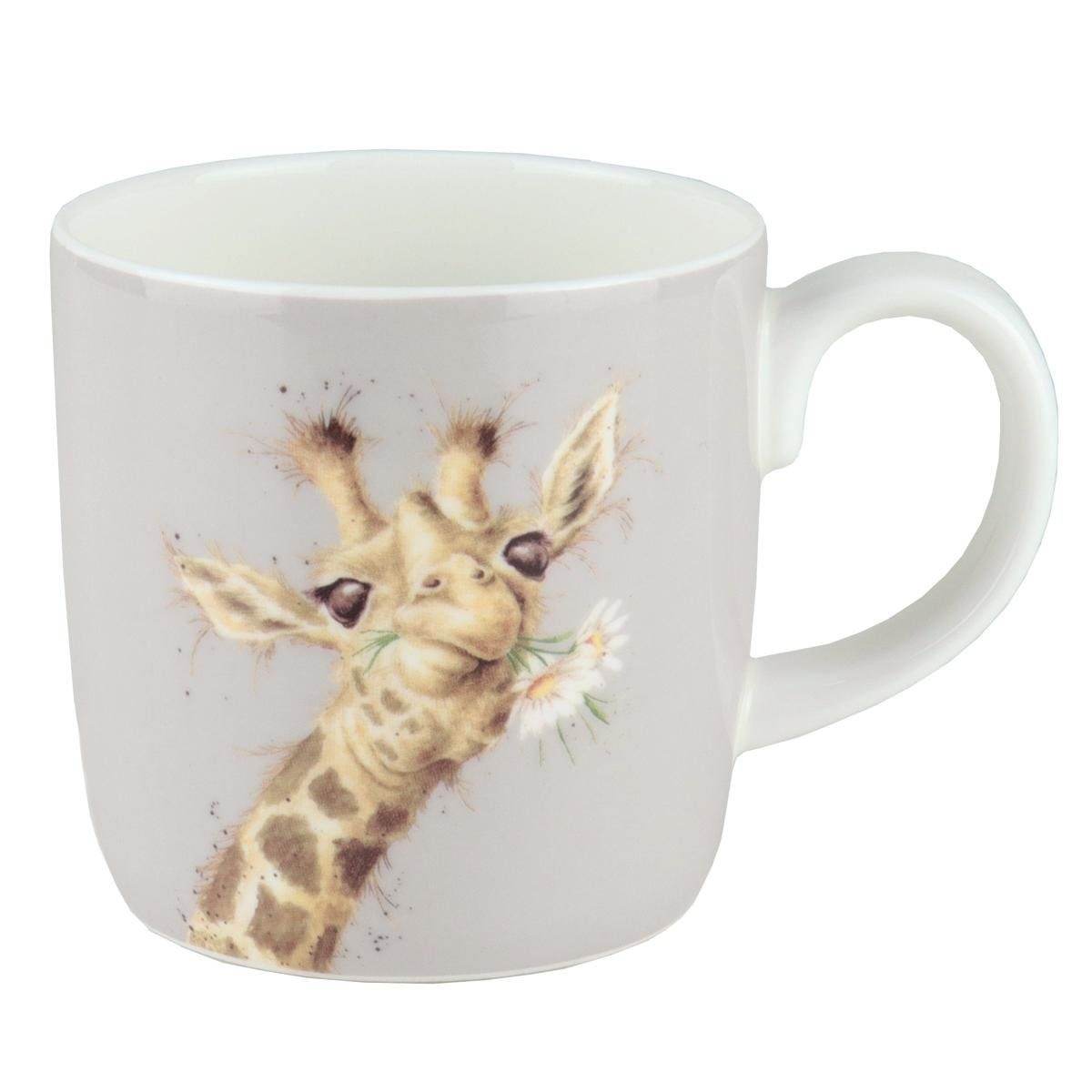 Becher Wrendale Designs Porzellan-Becher Giraffe Daisy, ca. 400 ml
