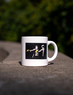 AvantgART Tasse Banksy Kaffeetasse, Banksy Kunstdruck, Kaffeetassen aus Keramik, Porzellan