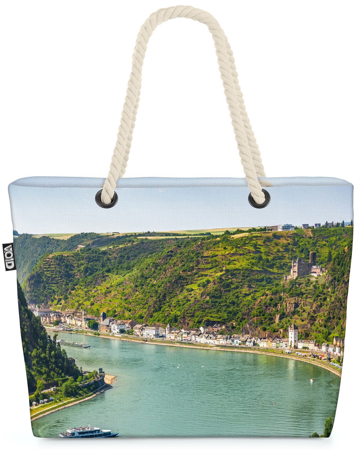VOID Strandtasche (1-tlg), Rhein Fluss Deutschlands Sehenswürdigkeiten Ausflugsziel Märchenhaft