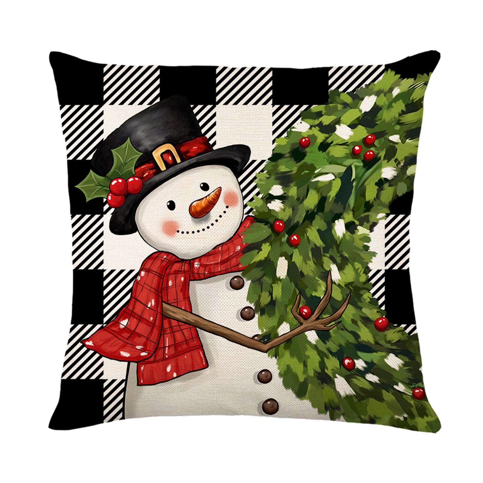 Qelus Kissenbezüge Weihnachten Kissenbezug 4er Set Kissenbezüge 45x45cm Dek günstig online kaufen