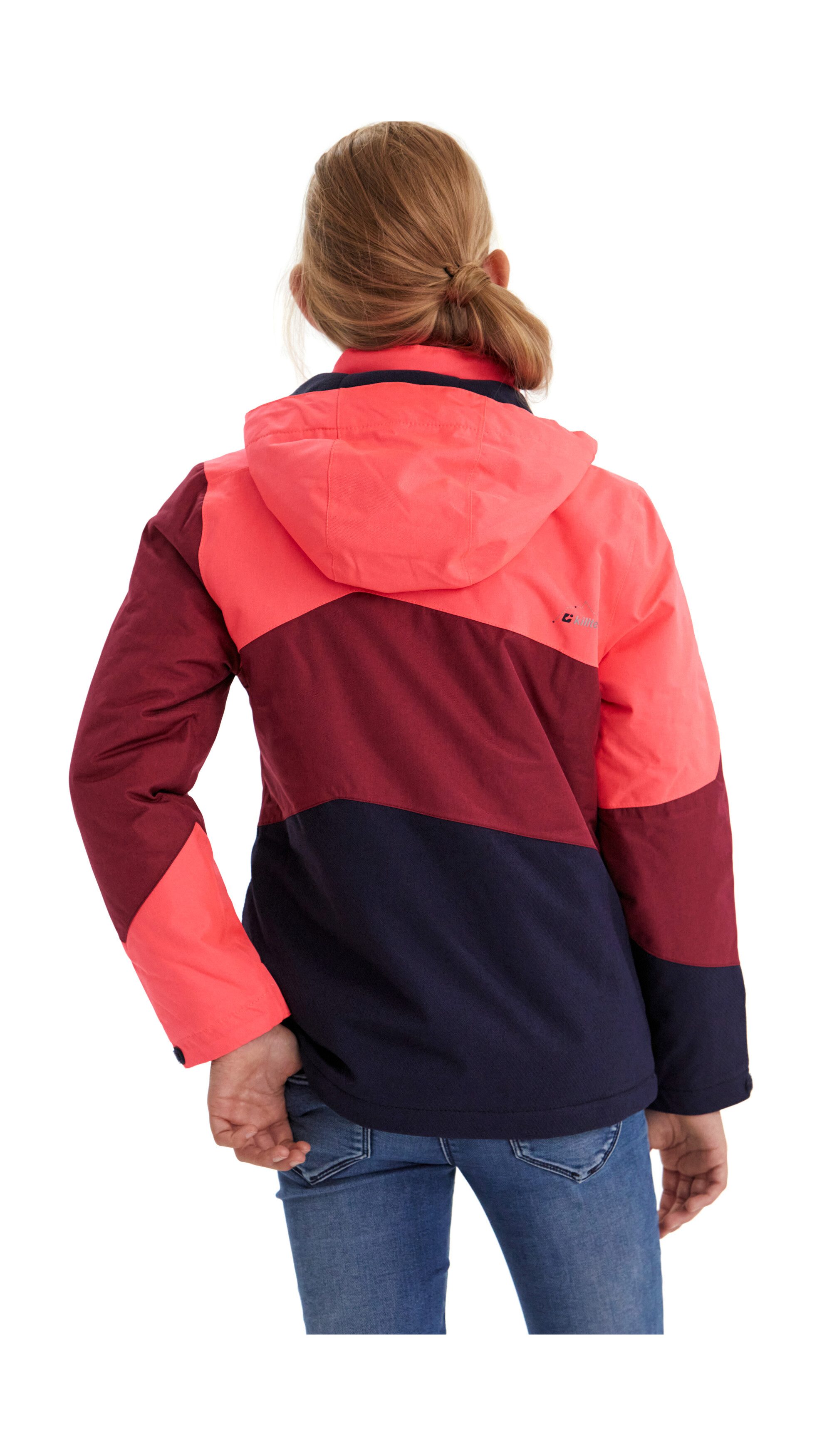Killtec Outdoorjacke Lynge GRLS JCKT B Wasserdichte Winterjacke mit Kapuze, Fleece, verstellbaren Ärmeln