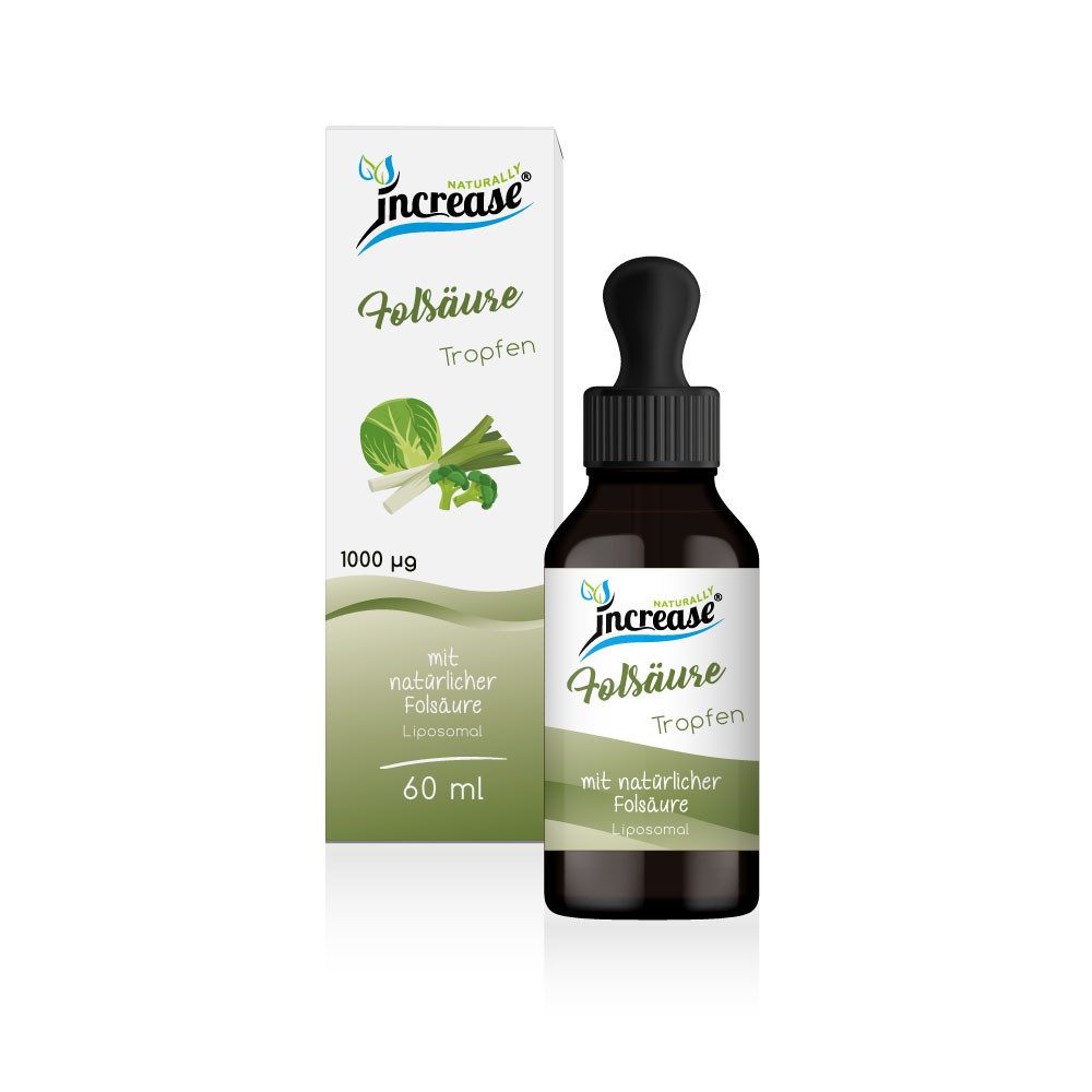 increase NATURALLY Liposomale Folsäure (Vitamin B9) - 1000µg pro Tag Tropfen, 60 ml