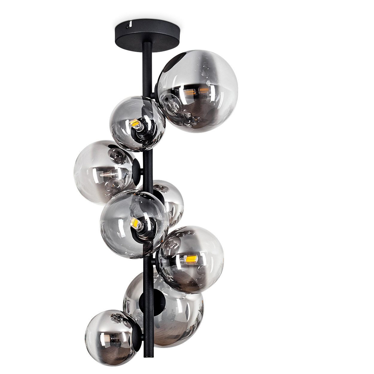 hofstein Deckenleuchte Deckenlampe aus Metall/Glas in günstig online kaufen