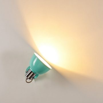 hofstein Wandleuchte »Ardore« verstellbare Wandlampe aus Metall in Mint/Weiß, ohne Leuchtmittel, 1xE14, Wandspot im Retro/Vintage Design, m. An-/Ausschalter am Gehäuse