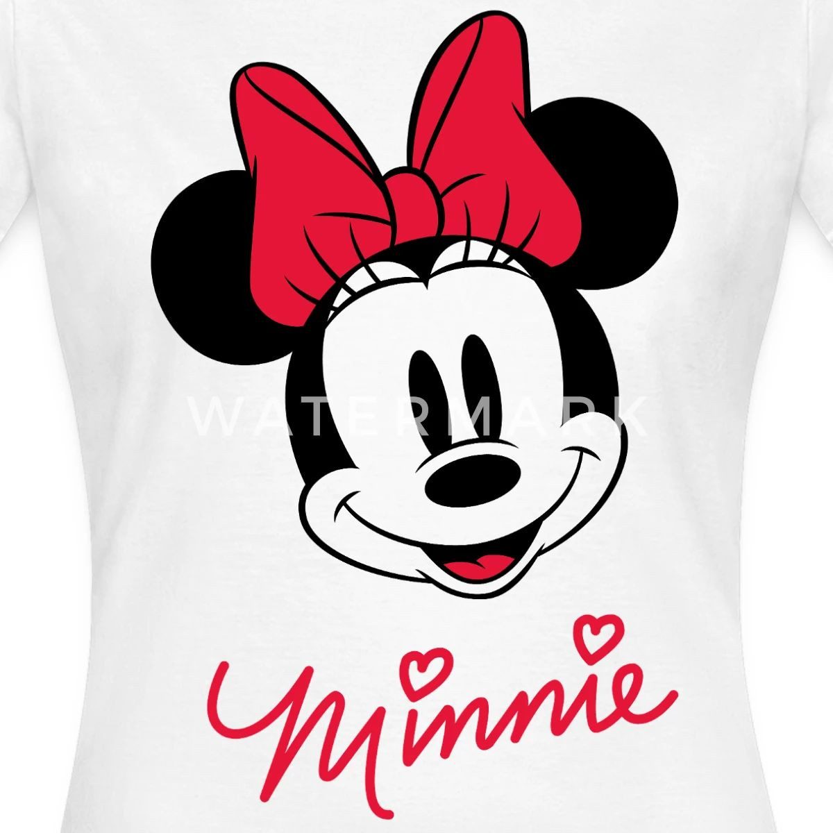 Spreadshirt T-Shirt Mickey & Minnie Schriftzug Frauen T-Shirt (1-tlg) Slim Fit, fällt klein aus