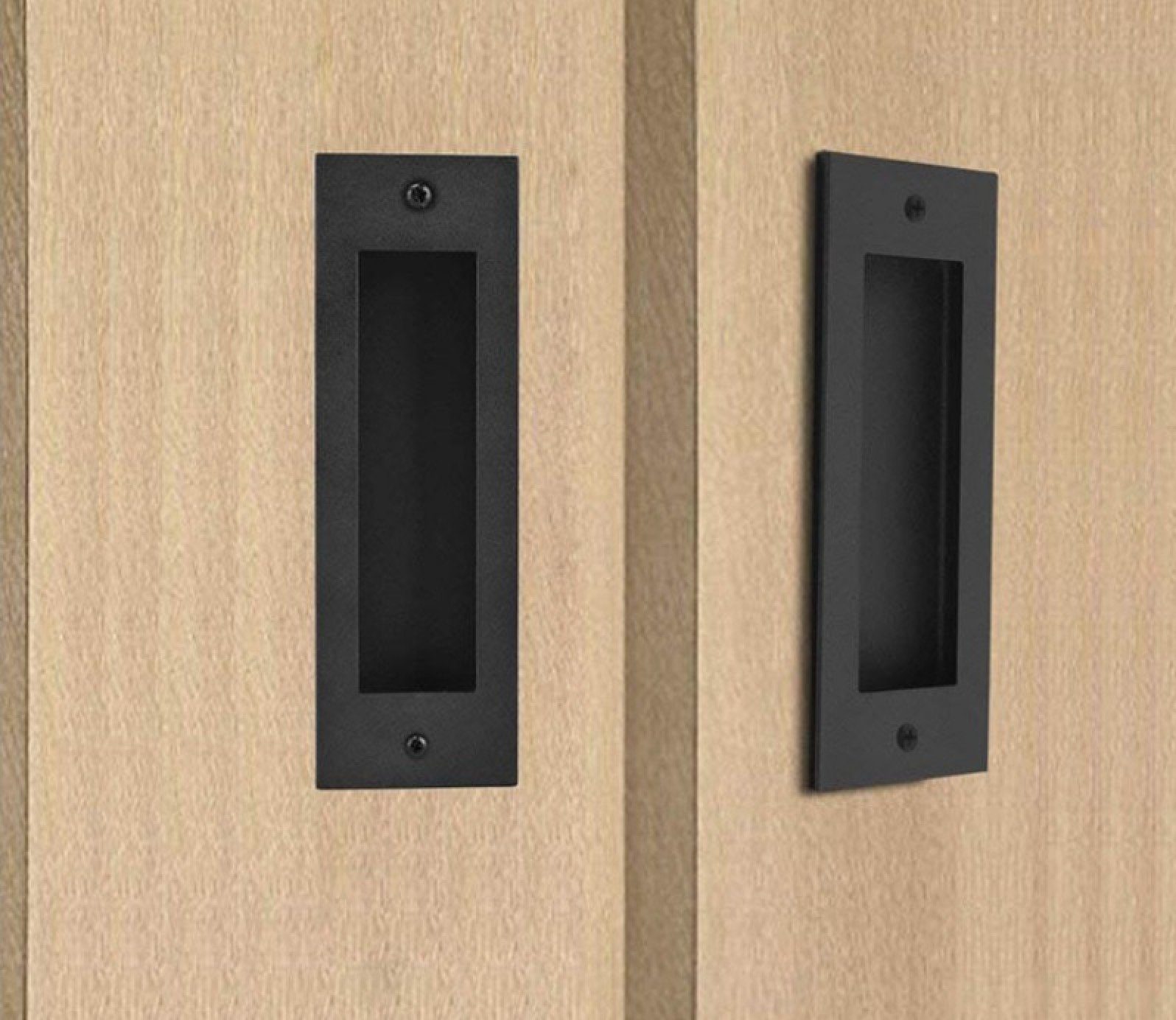 BAYLI Möbelgriff 2er Set - Schiebetürmuschel [schwarz-matt] - Muschelgriff günstig online kaufen