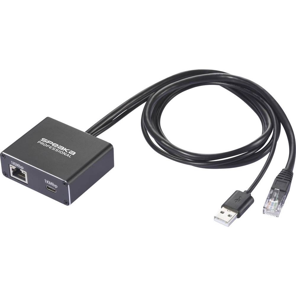 SpeaKa Professional SP-GNS-200 Netzwerkadapter/Hub 1 GBit/s USB-C®, RJ45 SP-13543696 Netzwerk-Adapter