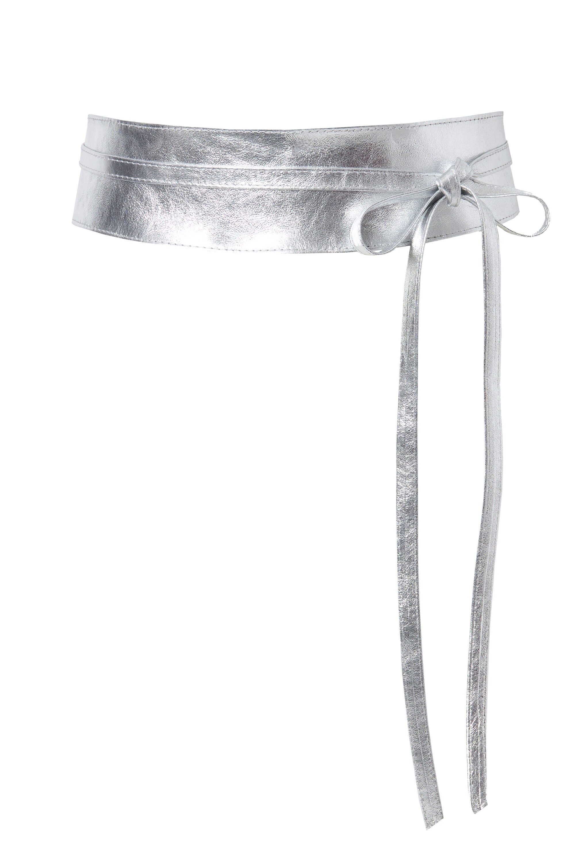 Ulla Popken Hüftgürtel Bindegürtel Metallic-Optik