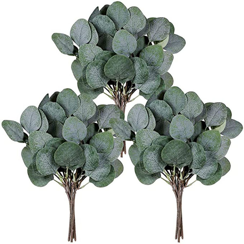 Kunstpflanze 6pcs Simulation Eukalyptusblatt Künstliches Grün günstig online kaufen