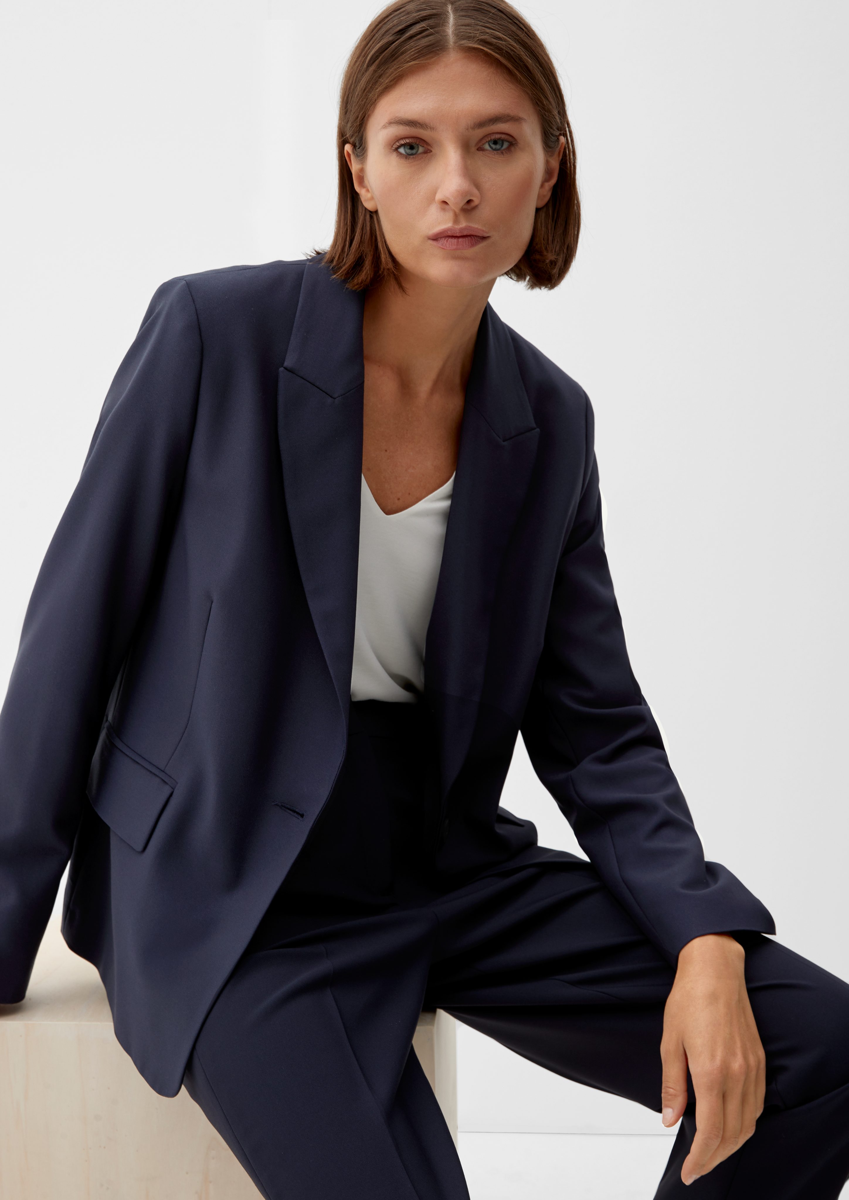 Jackenblazer Blazer aus Viskosecrêpe