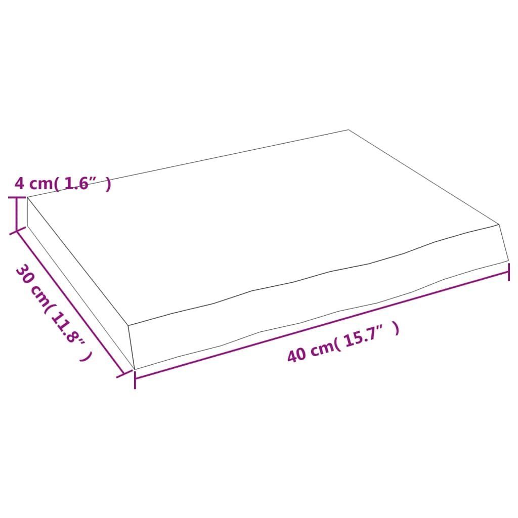 furnicato Wandregal Dunkelgrau 40x30x(2-4) Massivholz cm Behandelt Eiche