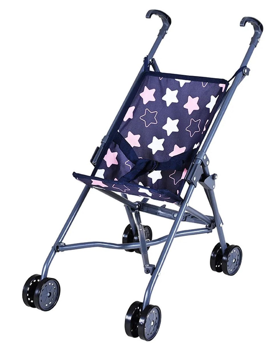 Knorrtoys® Puppen Accessoires-Set Knorrtoys 12643 - Puppenbuggy Sim Star Blue Pink, klappbar, Schiebe...