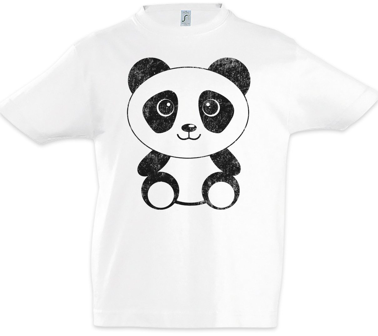 Print-Shirt Panda I Kinder T-Shirt Comic Look Bear Bär Cutie Süß Cute Cartoon